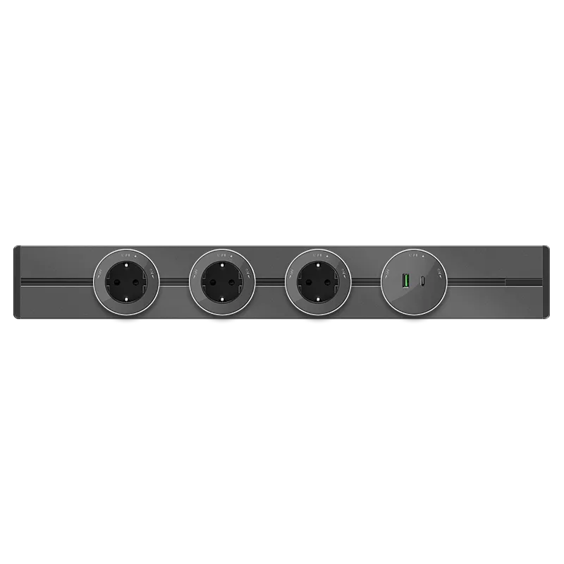 MultiTrack Розетка универс. круглая 13А/250В Графит